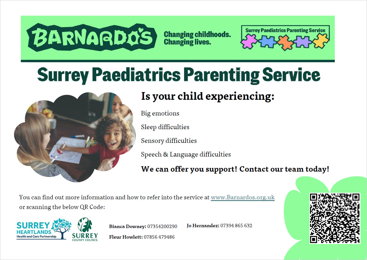 Barnardos - Surrey Paediatric Parenting Support